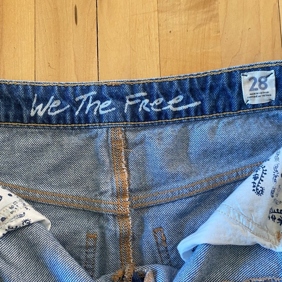 Free People We The Free Bailey Raw Hem Jean Skirt - Picture 6 of 6